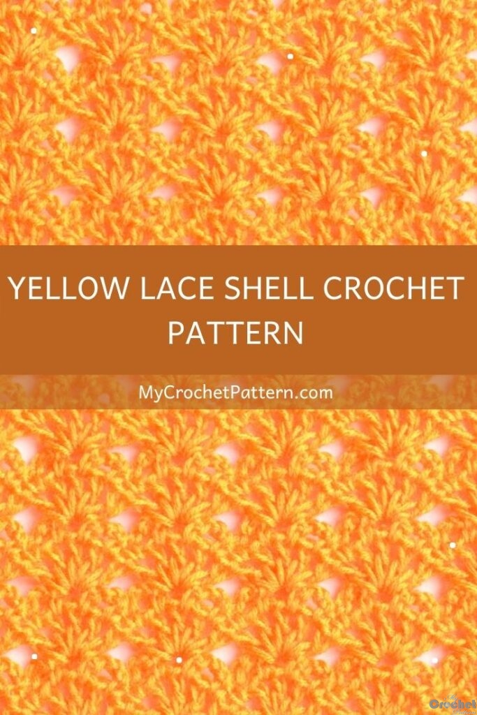 Yellow lace shell crochet pattern | Mycrochetpattern