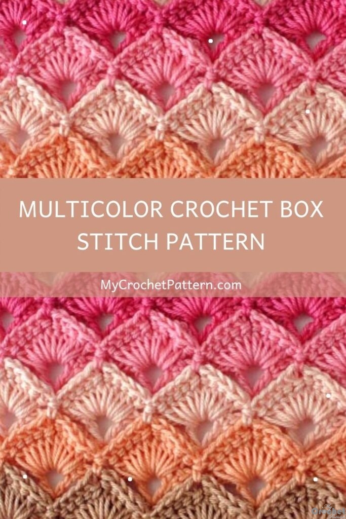 Multicolour crochet box stitch pattern Mycrochetpattern