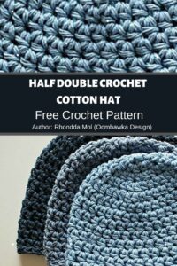 Half Double Crochet Cotton Hat - MyCrochetPattern