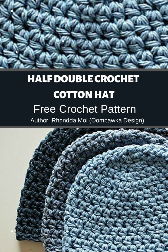 Half Double Crochet Cotton Hat - MyCrochetPattern