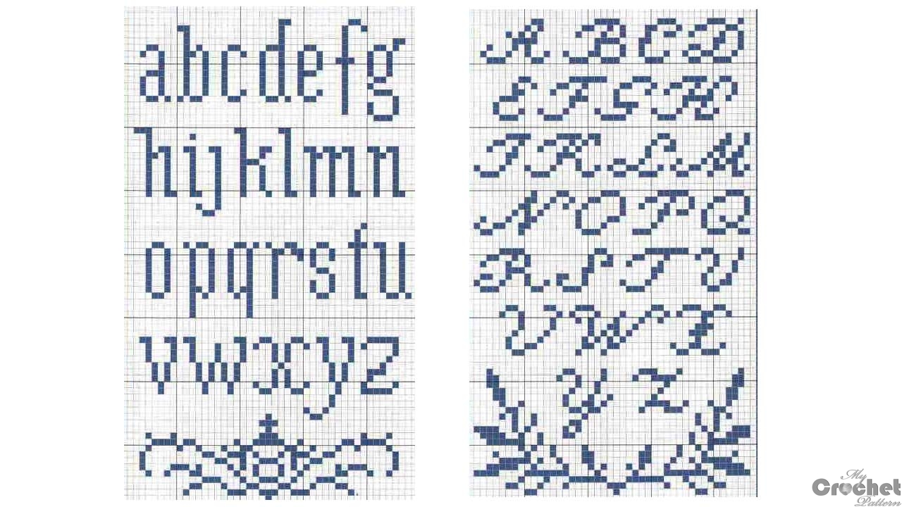 Filet crochet alphabet - MyCrochetPattern
